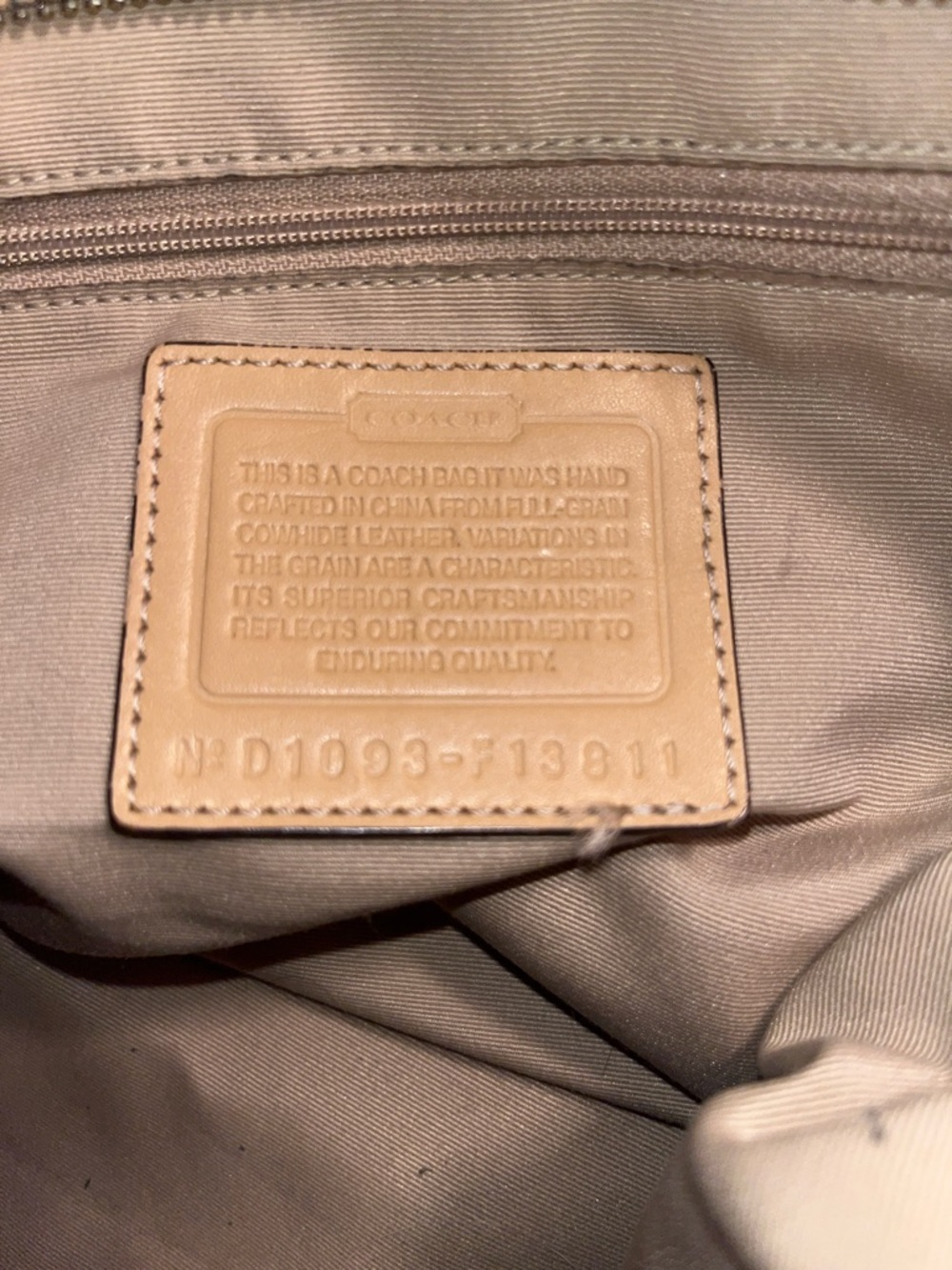 Coach Leather Satchel Shoulder Bag in Tan - Picture 5 of 11